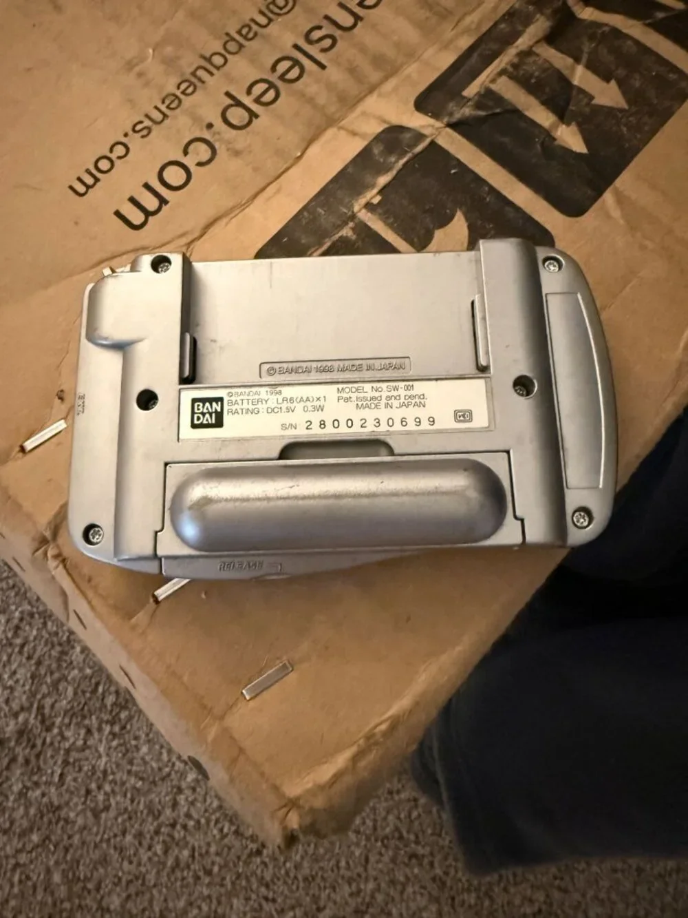 WonderSwan Silver Metallic SW-001 Bad Screen Works For Parts Repair US Seller